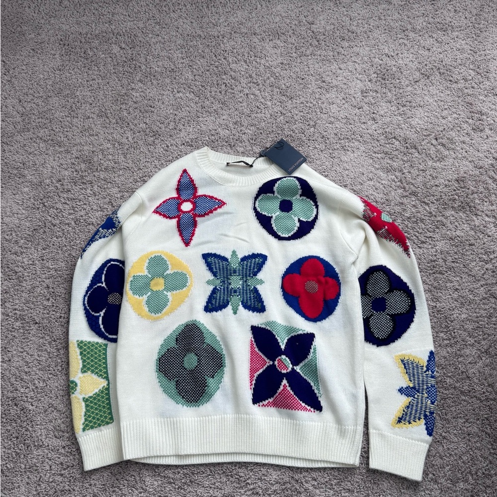 Printed Graphic Crewneck Sweater